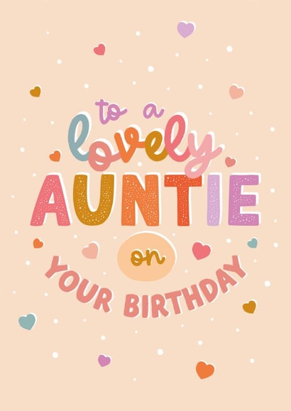 Cute Birthday card - Lovely Auntie created by The Pattern Press