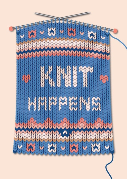 Funny Card - Knit Happens created by Studio Peers
