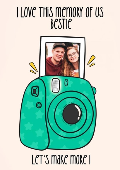 bestie best Birthday Personalised Photo Card 19706 created by Lisa Wardle