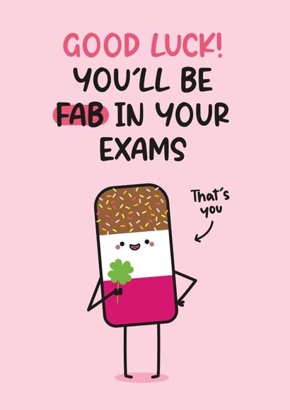 Exam Card - Fab Ice Lolly - Good Luck Wish created by Twisted Haggis