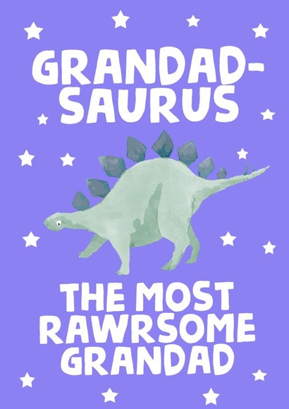 Funny Birthday Card - Grandad-Saurus created by tea please