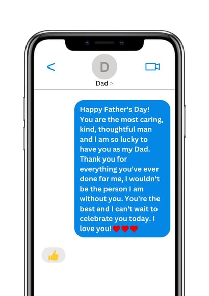 Funny Father's Day Card for a Blunt Dad of Few Words - Thumbs Up created by Blueberry Unicorns