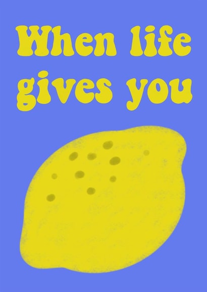 Sweet Get Well Soon Card For Friends - Lemon Pun - When Life Gives You Lemons created by Butter Bean Sketch Club