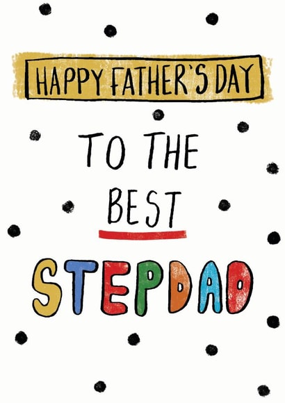Heartfelt Father's Day Card - Best Stepdad created by Pom Pom Party Cards