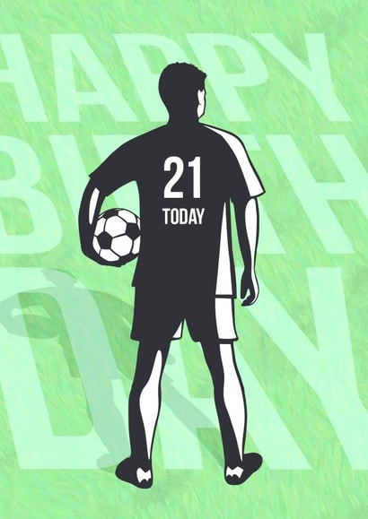 Sporty Birthday Card - 21st - Football created by Evie Garnett Designs