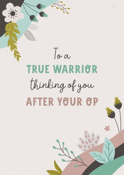 Heartfelt Get Well Card - True Warrior created by Evie Garnett Designs