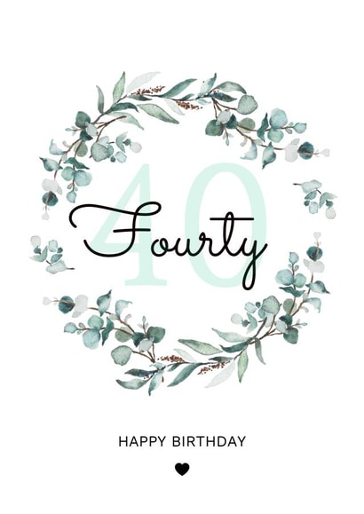 Floral 40th birthday card created by SophDc