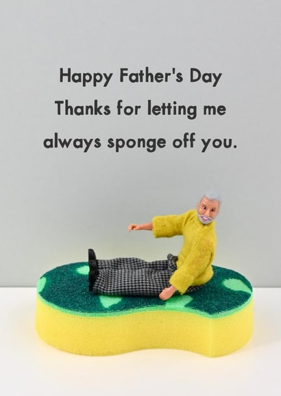 Funny Father's Day Card - Sponge Father created by Bold & Bright Cards