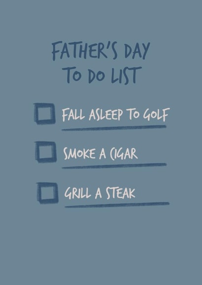 Father’s Day To Do List - Funny Father’s Day Card created by Reece Taylor Designs