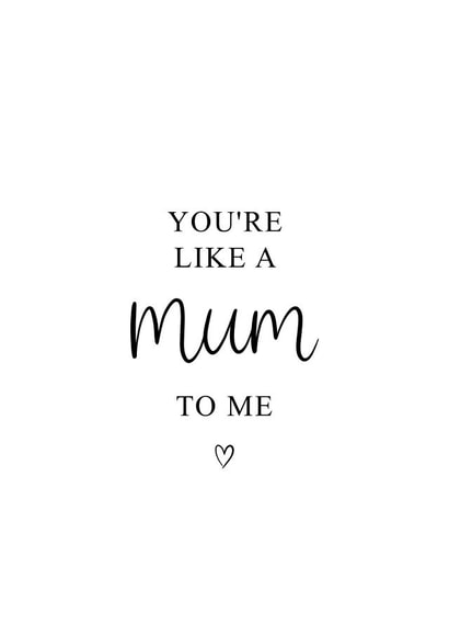 Cute Mother's Day Card - You're Like A Mum To Me created by Kalm Lettering