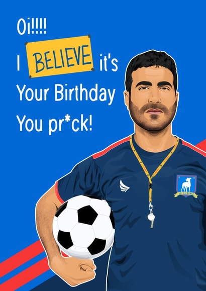 Roy Kent Birthday card created by Liam Harris