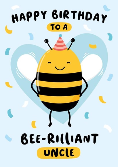 Bee-rilliant Uncle Birthday Card created by Macie Dot Doodles