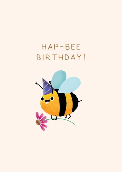 Cute Birthday Card - Hap-Bee created by Studio Mads