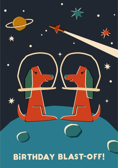 Celestial Birthday Wishes - Lunar Adventures with Astrono dogs! created by Cherbear Creative Studio