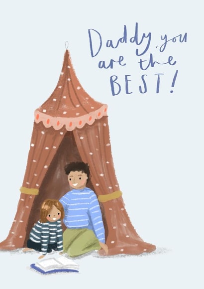 Cute Father's Day card - Daddy, you are the BEST created by Martha Ratcliff Illustration