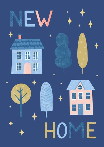Cute New Home Card - Houses created by Louise Brainwood