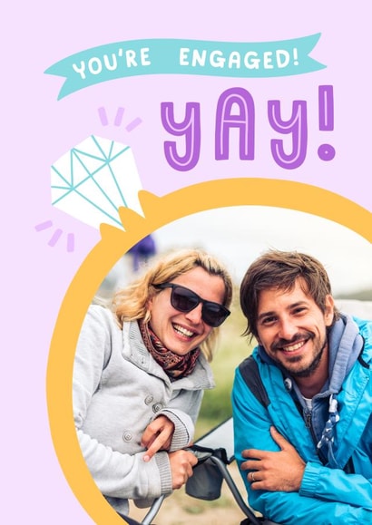 Congrats Engaged Engagement Personalised Photo Card 22099 created by Josie Gledhill