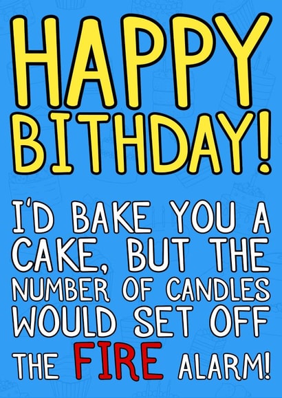 Cheeky Birthday Card - Fire Alarm created by Designs by Ru