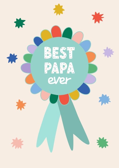 Papa birthday card - Best Papa Ever created by Pearl Studio
