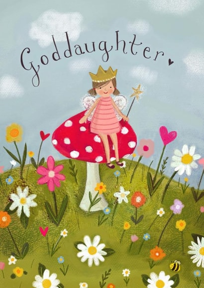 Cute Birthday Card - GodDaughter - Fairy Toadstall created by Love Lucy Illustration