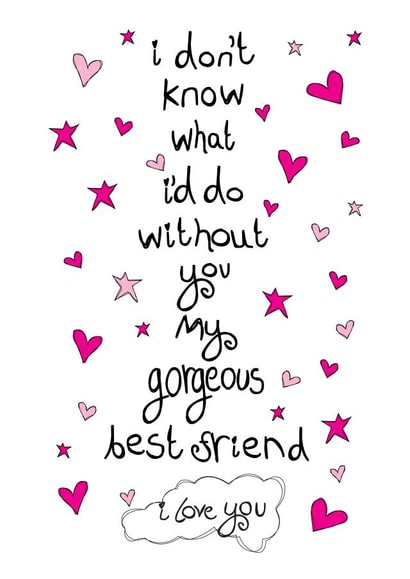 Heartfelt Birthday Card - Gorgeous Bestfriend created by Love and Happy Stuff