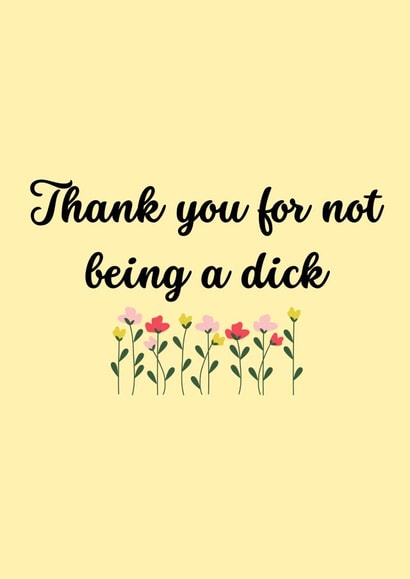 A free and frank thank you card - not for dicks! created by Curls&Joy