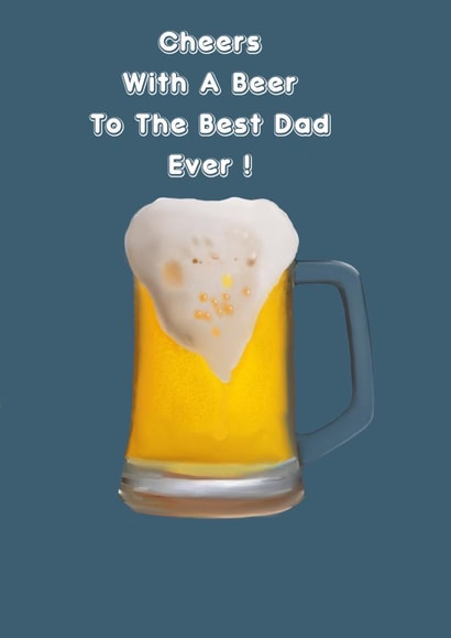 Father’s Day card
Beer card cheering Dad created by Sarah Barker Illustrations