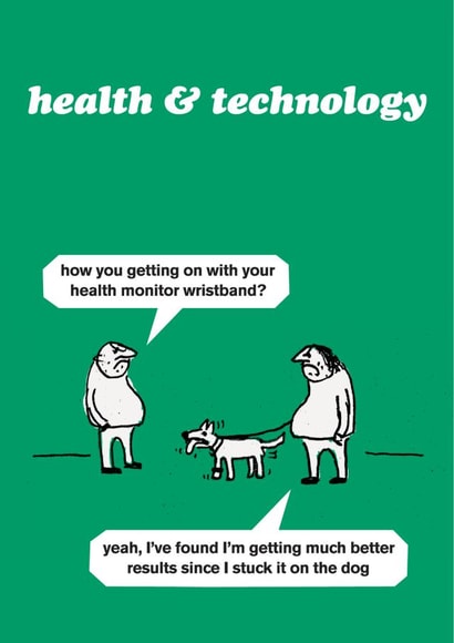 Funny Birthday Card - Health Monitor created by Modern Toss