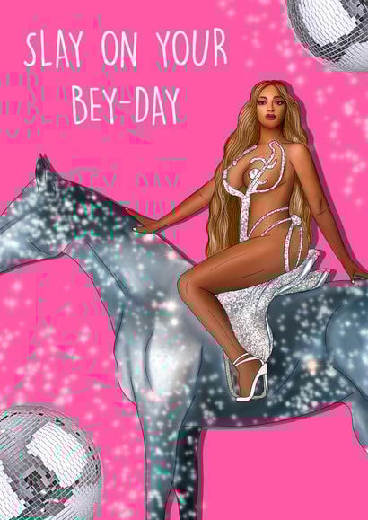 Cute Beyonce Card - Beyonce - Slay created by Poppy & Mabel
