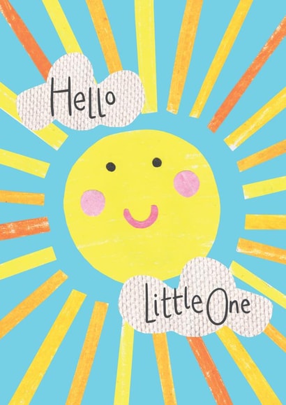 Cute New Baby card - Hello Little One created by Under the Willow Tree