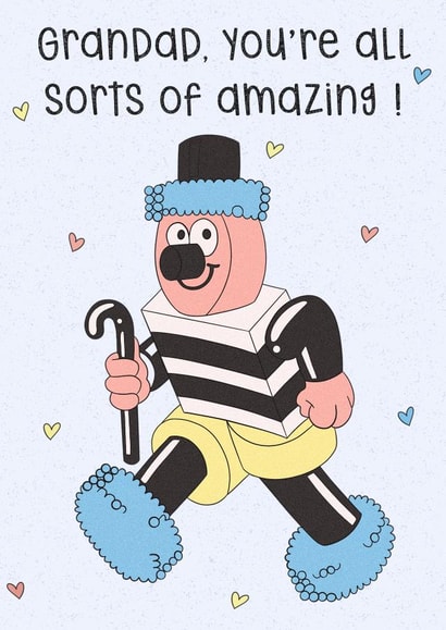 Cute Father's Day Card - Grandad - Liquorice Allsorts - You're All Sorts Of Amazing created by Lisa Wardle