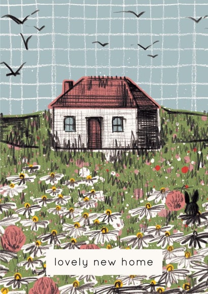 Lovely New Home Card - Congratulations on your New Home - Country Cottage Card created by Aimee Mac Illustration