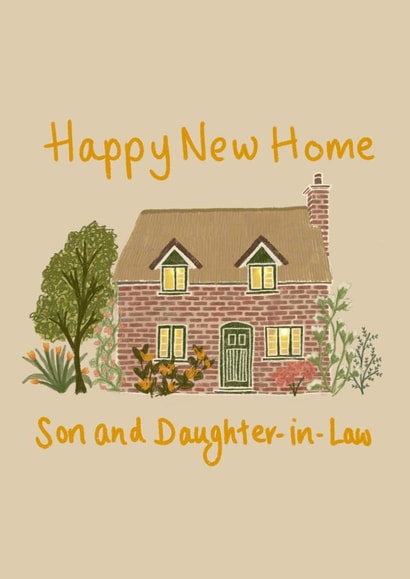 Cute New Home Card - Son and Daughter in Law created by Pippin Prints