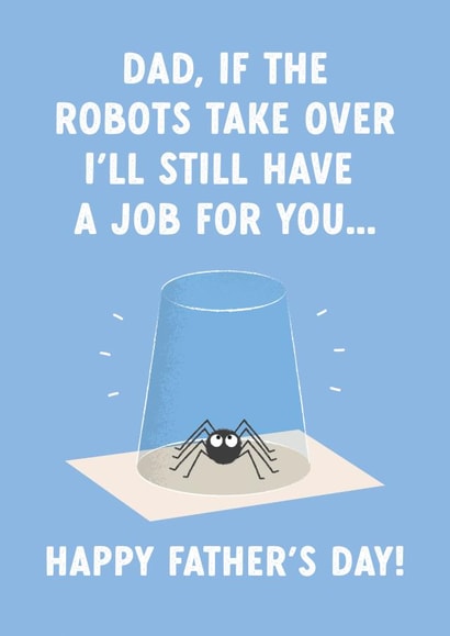 Funny Father's Day Card - Catching Spiders created by Studio Mads