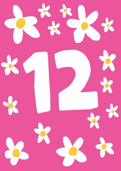 Pretty Birthday Card - 12th created by tea please