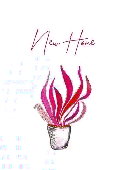 Cute New Home card - Watercolour created by Iesha Lena