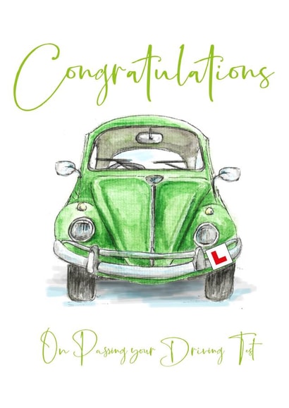 Traditional Congratulations Card - Driving Test created by Sarah Gibbs