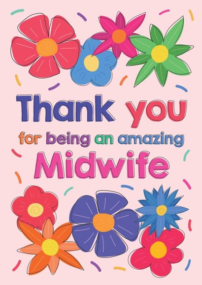 Cute Thank You Card - Midwife created by Spekle Studio