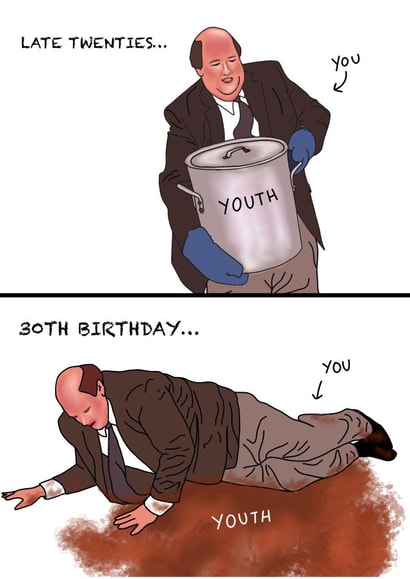 Kevin’s chilli - the Office - birthday card - 30th birthday - meme created by rcdesigns