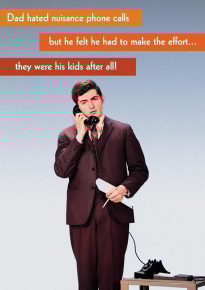 Funny Birthday Card - Nuisance calls - Dad created by Quitting Hollywood