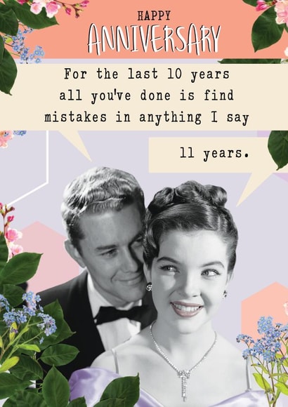 Funny Anniversary Card - Find Mistakes created by Quitting Hollywood