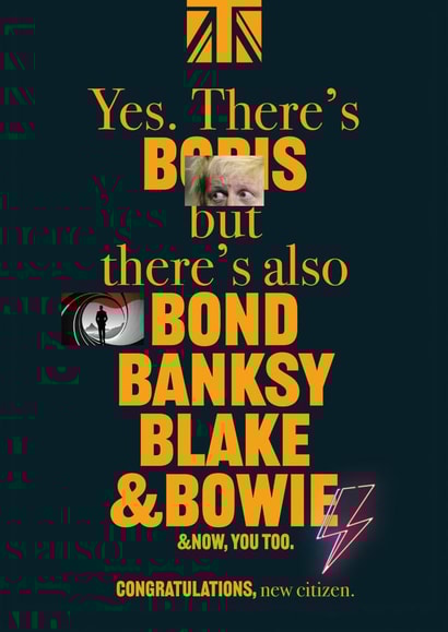 Funny Congratulations Card - British Citizenship - B created by CPB London