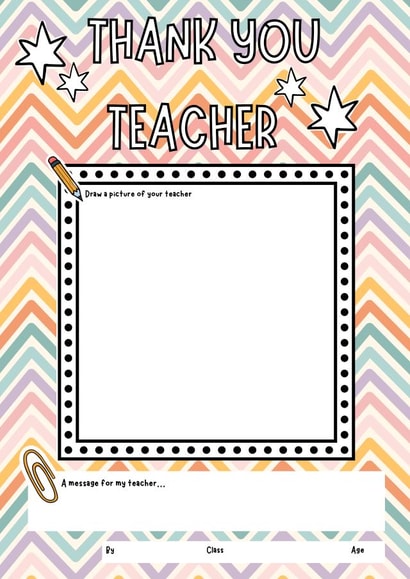 Thank you teacher, fun interactive card created by Oh So Jottie Designs 