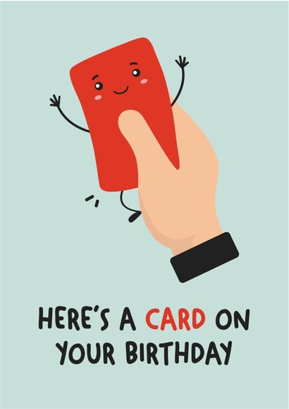 Football Joke Birthday Card For Football Fan. created by Michael Cutler