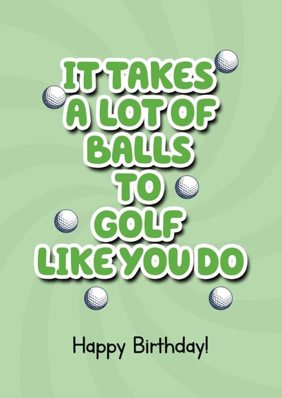 Funny Golf Birthday card for Golfing friends. created by TeHe Gifts