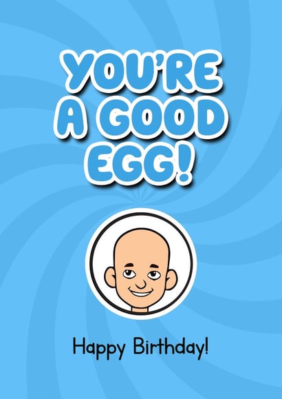 Funny Birthday Card for Bald people. created by TeHe Gifts