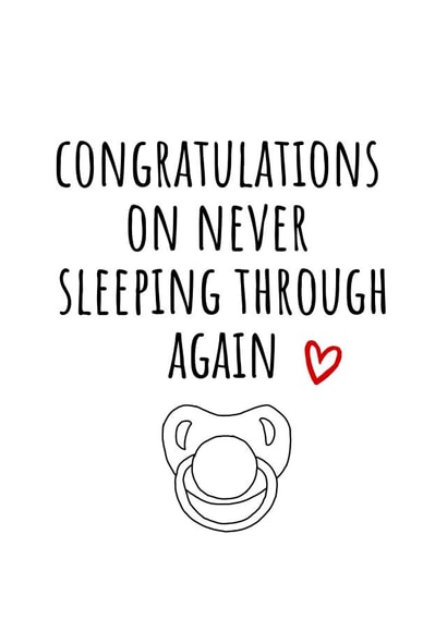 Funny new baby new child congratulations card pregnancy birth created by Amy (Hedgecards)