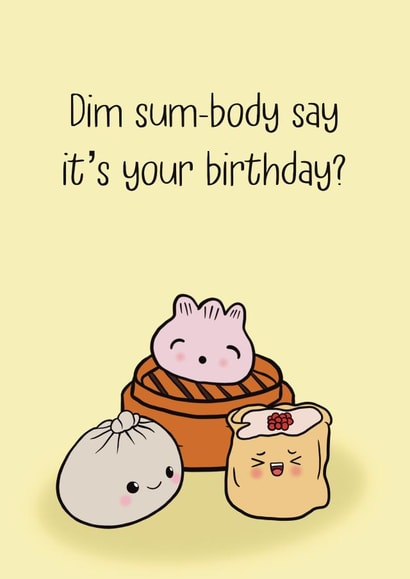 Cute Dim Sum Birthday Card created by Pecan Creations