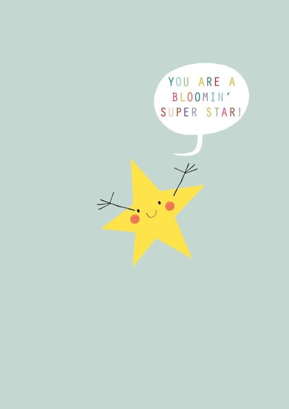 well done card - super star - congratulations - cute and funny created by Kali Stileman