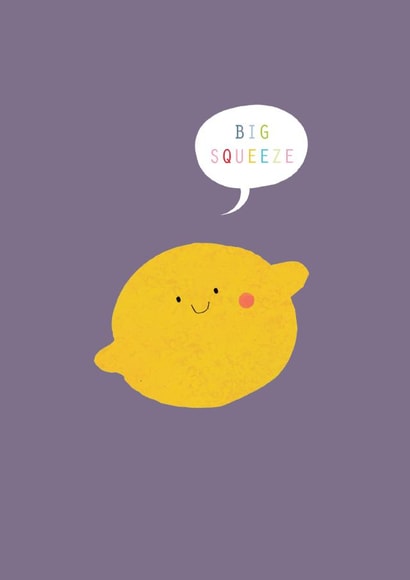 get well soon card - lemon - big squeeze - cute and heartfelt created by Kali Stileman